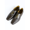 Black Faux Leather Shoes For Men SHOES FOR MEN