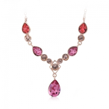 Collar de Cristal Swarovski en color Rosa JOYERIA