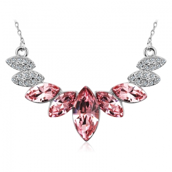 Elegant Pink Swarovski Necklace JEWELRY