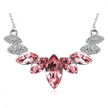 Elegante Collar de Swarovski color Rosa JOYERIA