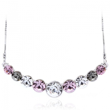 Cute Pink Swarovski Necklace for Party JEWELRY