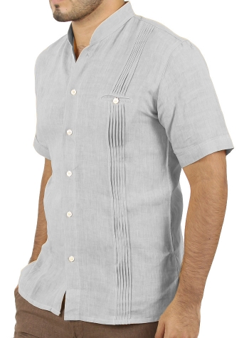 Camisa color Gris Manga Corta CAMISAS