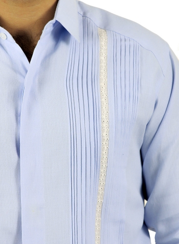 Guayabera Azul Cielo 100% Lino GUAYABERAS 