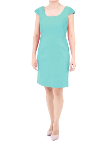 Short Linen Dress Aqua Color DRESSES