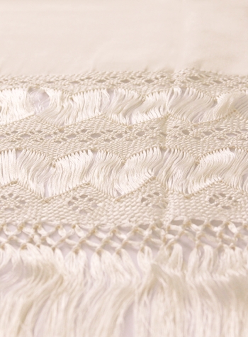 Rebozo con punta Santa Maria color Perla REBOZOS & CHALINAS