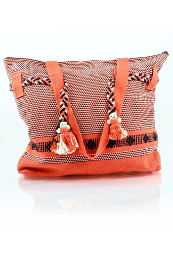 Hermoso Bolso Naranja Telar De Cintura BOLSAS & CARTERAS