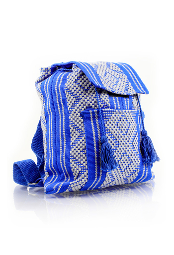 Waist Loom Blue Gray HandMade Backpack BAGS & POUCHES