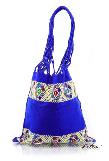 Bolsa Boho de Telar Color Azul BOLSAS & CARTERAS