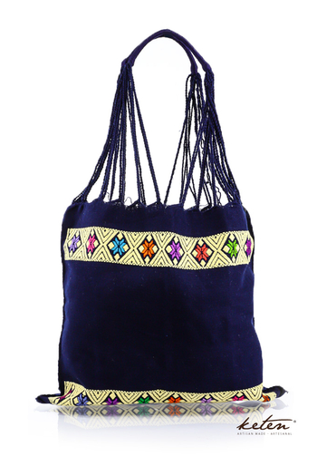 Dark Blue Waist Loom Embroidered Hand Bag BAGS & POUCHES