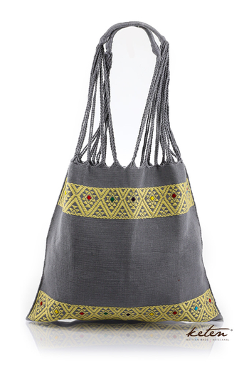 Handwoven On Waist Loom Gray Bag BAGS & POUCHES