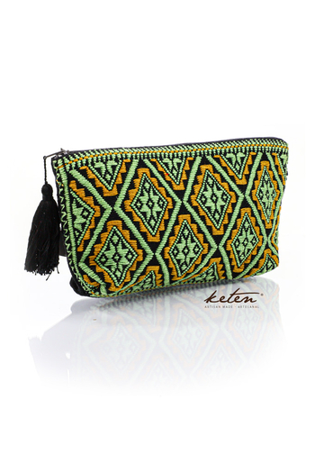 Black Hand Pouch Boho Waist Loom BAGS & POUCHES