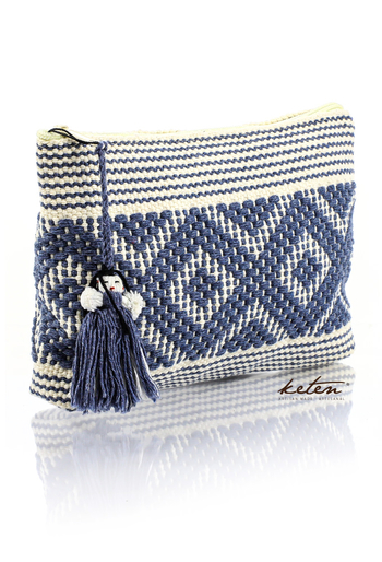 Blue Handmade Waist Loom Pouch BAGS & POUCHES