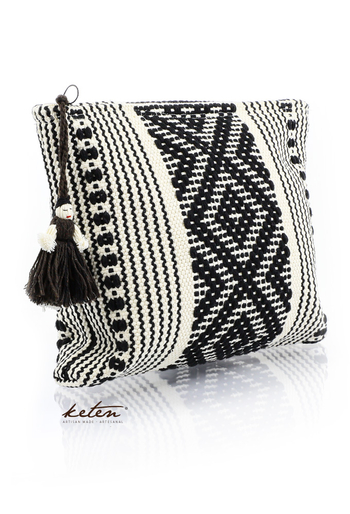 Hermoso Bolso Pouch Negro Telar De Cintura BOLSAS & CARTERAS