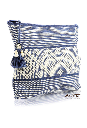 Hermoso Bolso / Pouch Azul Telar De Cintura BOLSAS & CARTERAS