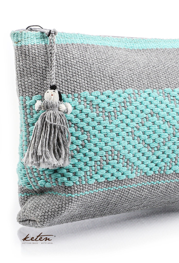 Hermoso Bolso Pouch Gris Telar De Cintura BOLSAS & CARTERAS