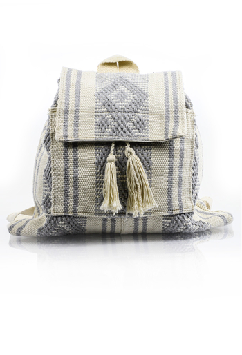 Mochila Azul Artesanal Telar de Cintura BOLSAS & CARTERAS