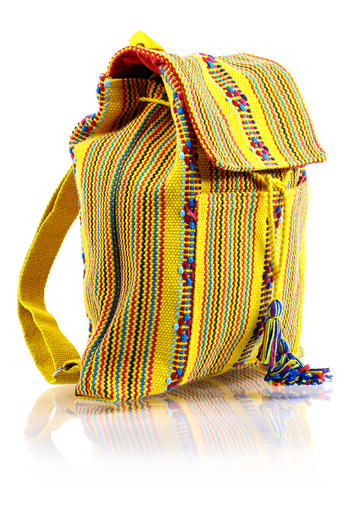 Waist Loom Yellow Beige HandMade Backpack BAGS & POUCHES