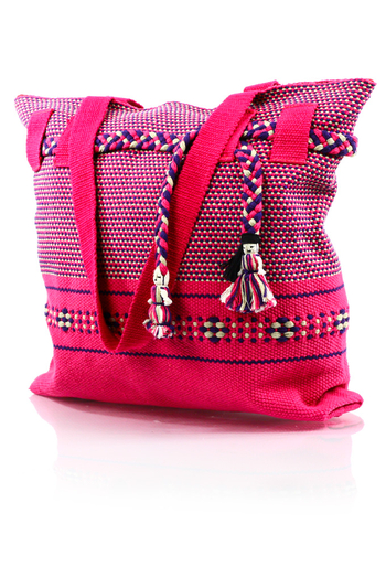 Hermoso Bolso Rosa Telar De Cintura BOLSAS & CARTERAS