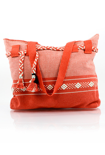 Handmade Red Waist Loom Handbag BAGS & POUCHES