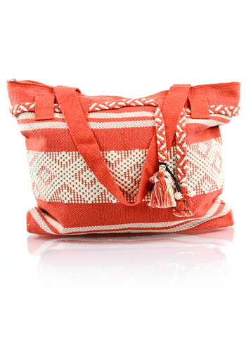 Artisan Made Orange Waist Loom Handbag BAGS & POUCHES