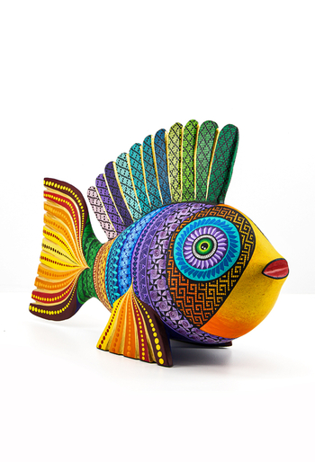 Grande Alebrije de Pez Mexicano Hecho a Mano Pintado ALEBRIJES