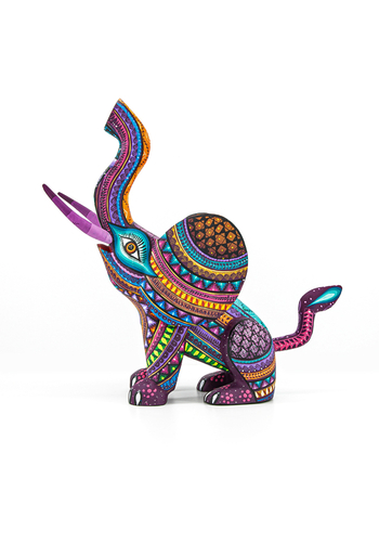 Beautiful Handmade and Hand-Painted Mexican Elephant Wood Alebrije ALEBRIJES - CARVED PIECES