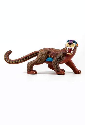 Handmade and Hand-Painted Mexican Jaguar Wood Alebrije ALEBRIJES - CARVED PIECES