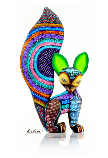 Amazing Carved Wood Hand Painted Squirrel Alebrije ALEBRIJES - CARVED PIECES