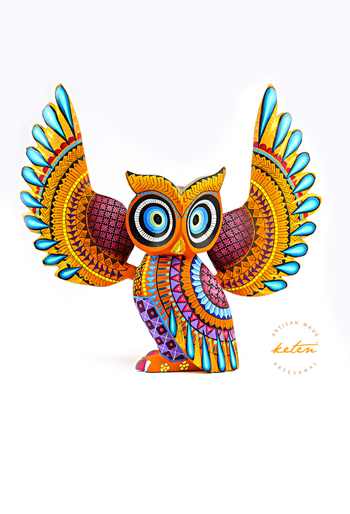 Owl Alebrije Hand Carved Wood / Hand Painted Mexican Owl ALEBRIJES - CARVED PIECES