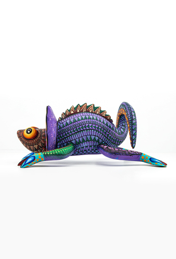 Handmade and Hand-Painted Chameleon Mexican Wood Alebrije ALEBRIJES - CARVED PIECES