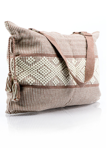 Hermoso Bolso Color Beige de Telar de Cintura BOLSAS & CARTERAS