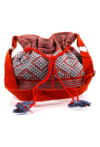 Handmade Red Color Waist Loom Handbag BAGS & POUCHES