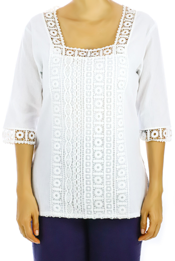 Blusas y Guayaberas Mujer Lino Algodon