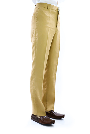 Regular Fit Gold Linen Pants TROUSERS