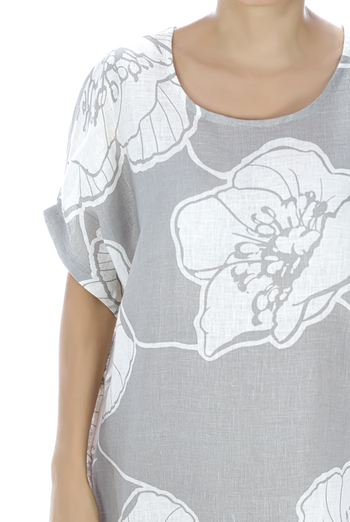 Printed Linen Relax Dress DRESSES