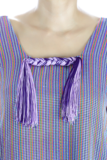 Traditional Mexican Handmade Purple Rebozo Dress WOMEN