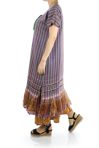 Traditional Mexican Handmade Colorful Rebozo Dress Handmade WOMEN