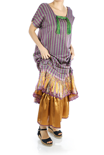 Traditional Mexican Handmade Colorful Rebozo Dress Handmade WOMEN