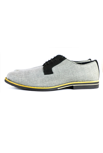 Light Gray Curry Leather Shoes SHOES FOR MEN