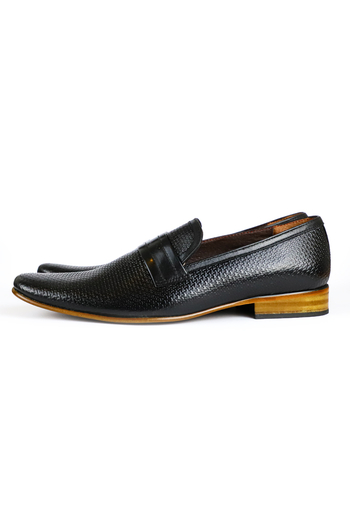 Zapatos De Piel Color Negro Para Hombre HOMBRE