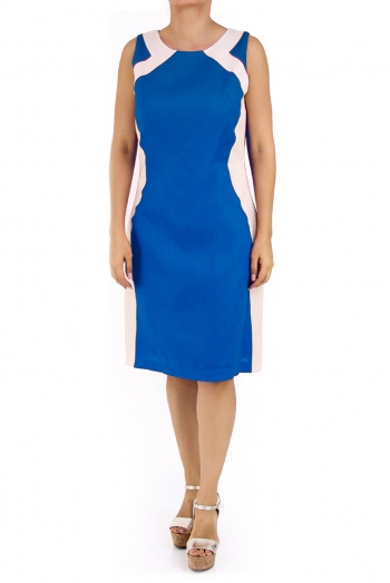 Beautiful Linen Dress 100% in Royal Blue DRESSES