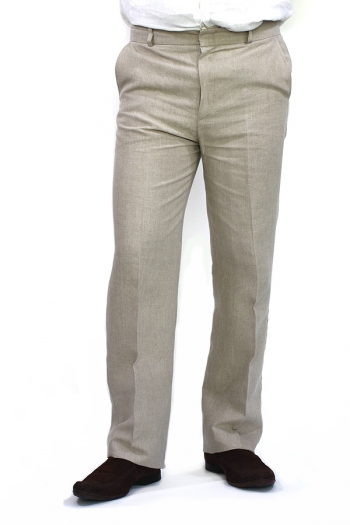 Regular Fit Light Brown Linen Pants TROUSERS