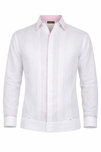 Fine Guayabera Combined with Pink GUAYABERAS