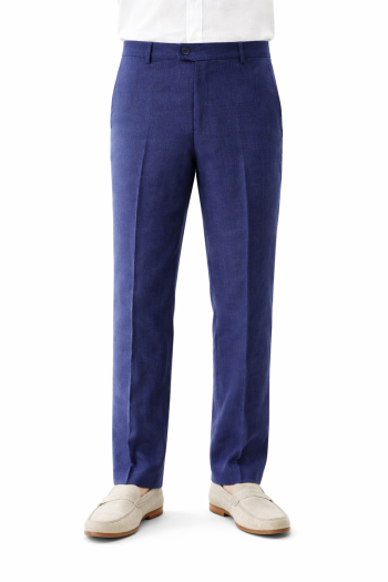 Pantalon de Lino Natural Color Azul Marino PANTALONES