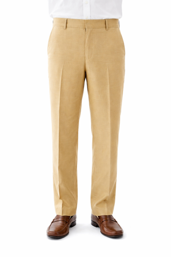 Regular Fit Gold Linen Pants TROUSERS