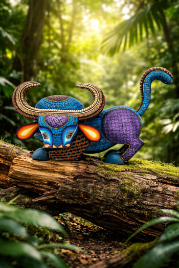 Precioso, Magnifico Alebrije de Toro Mexicano ALEBRIJES