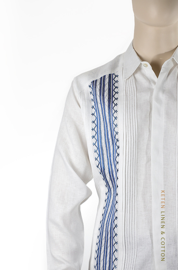 Hand Embroidered Exclusive Linen Guayabera Shirt GUAYABERAS