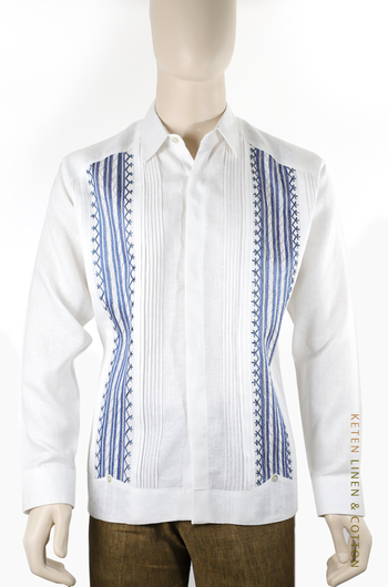 Hand Embroidered Exclusive Linen Guayabera Shirt GUAYABERAS