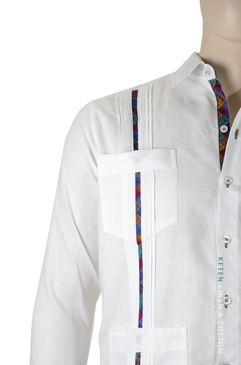 Diplomatic Guayabera Called Chazarilla 4 Pockets GUAYABERAS