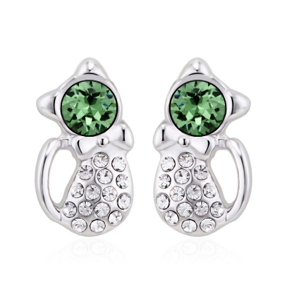 Aretes Swarovski en Forma de Gato JOYERIA